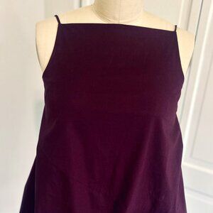 Cos Plum Colored Apron Front Spaghetti Strap Top in size 2